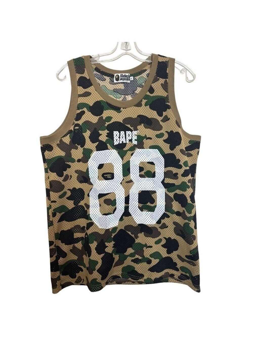 Bape A Bathing Ape Camo Mesh Basketball Jersey Rare Japanese Brand